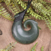 Hei Matau or Fish Hook carved from Hapopo Pounamu - NZ Greenstone