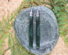 Roimata or Teardrop earrings carved from Kawakawa Pounamu - NZ Greenstone
