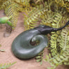 Hei Matau or Fish Hook carved from Hapopo Pounamu - NZ Greenstone