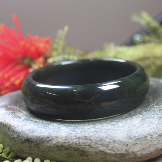 Bangle carved from Kawakawa Pounamu - NZ Greenstone