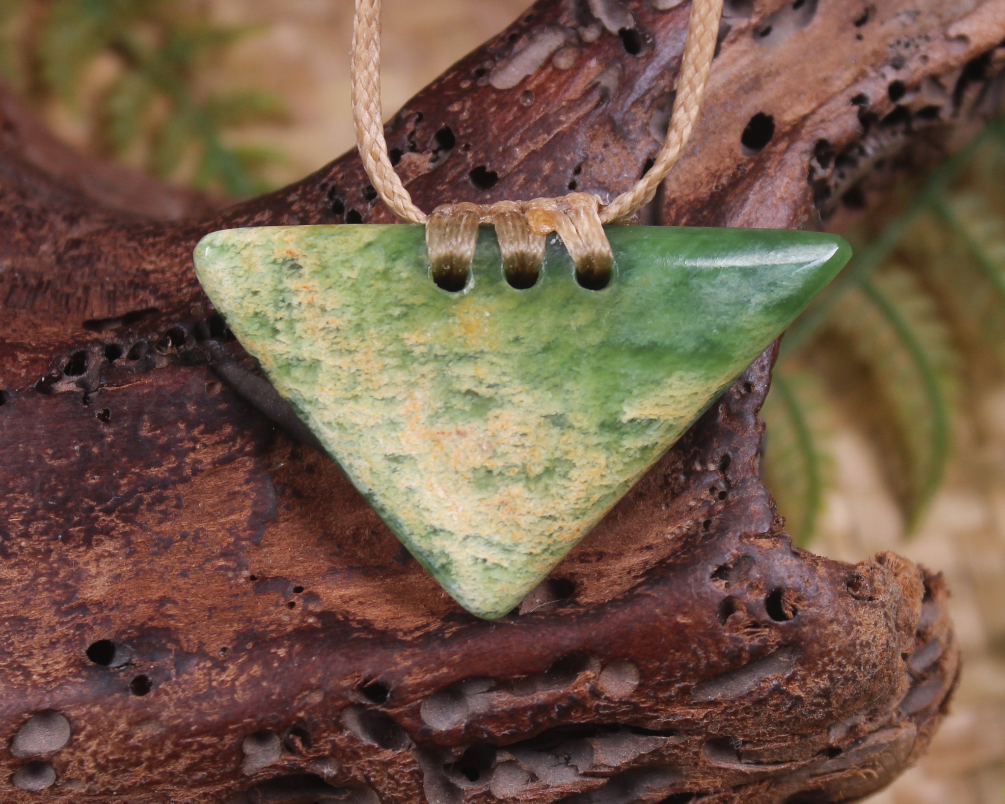 Breast plate or Shield carved from Flower Jade Pounamu - NZ Greenstone