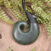 Hei Matau or Fish Hook carved from Hapopo Pounamu - NZ Greenstone