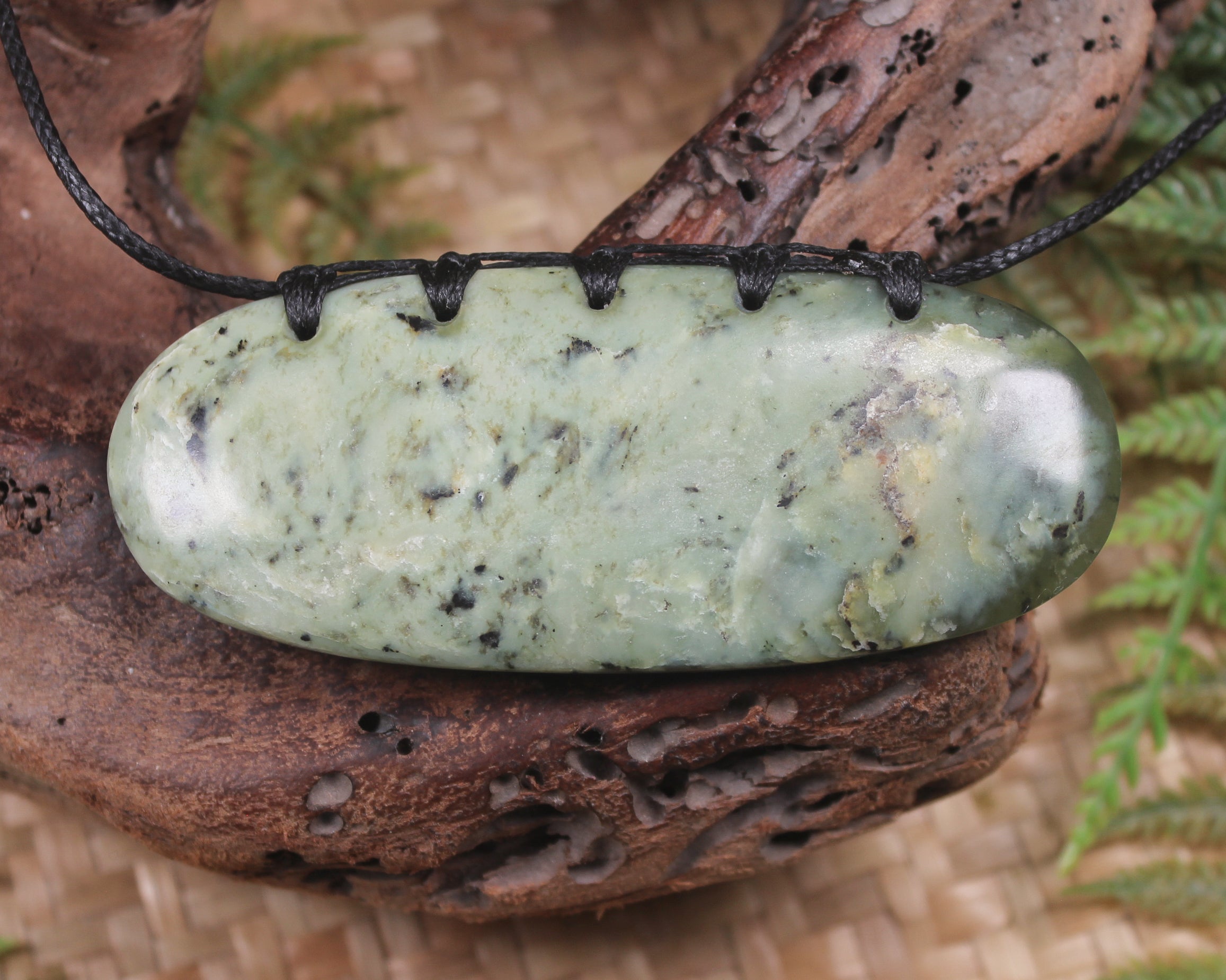 Breastplate or Shield carved from Rimu  Pounamu - NZ Greenstone