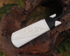Toki or Adze with Koru carved from Beef Bone