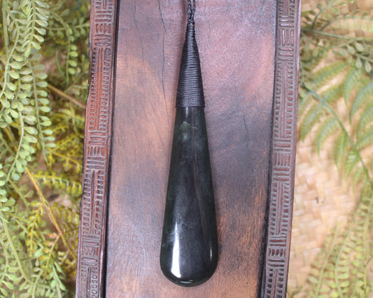 Kawakawa Pounamu Roimata Pendant - NZ Greenstone