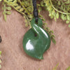 Twist or Pikorua carved from Hapopo Pounamu - NZ Greenstone