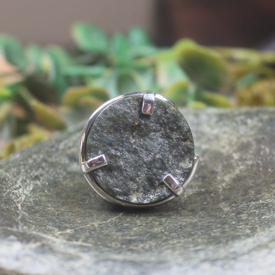 Ring with Kawakawa Pounamu