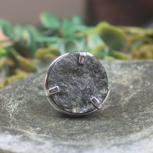 Ring with Kawakawa Pounamu