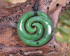 Koru carved from Hapopo Pounamu - NZ Greenstone