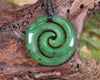 Koru carved from Hapopo Pounamu - NZ Greenstone