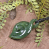 Koru Twist carved from Hapopo Pounamu - NZ Greenstone