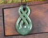 Twist or Pikorua carved from Inanga Pounamu - NZ Greenstone