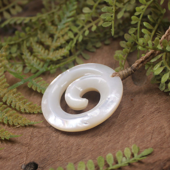 Mother of Pearl Koru Pendant