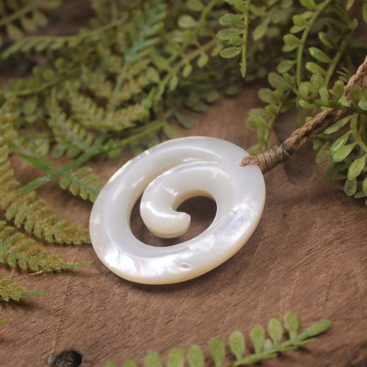 Mother of Pearl Koru Pendant