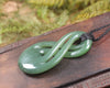 Twist or Pikorua carved from Inanga Pounamu - NZ Greenstone