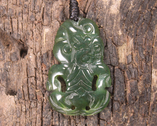 Tangiwai Pounamu Hei Tiki - NZ Greenstone