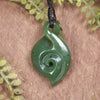 Koru Twist carved from Hapopo Pounamu - NZ Greenstone