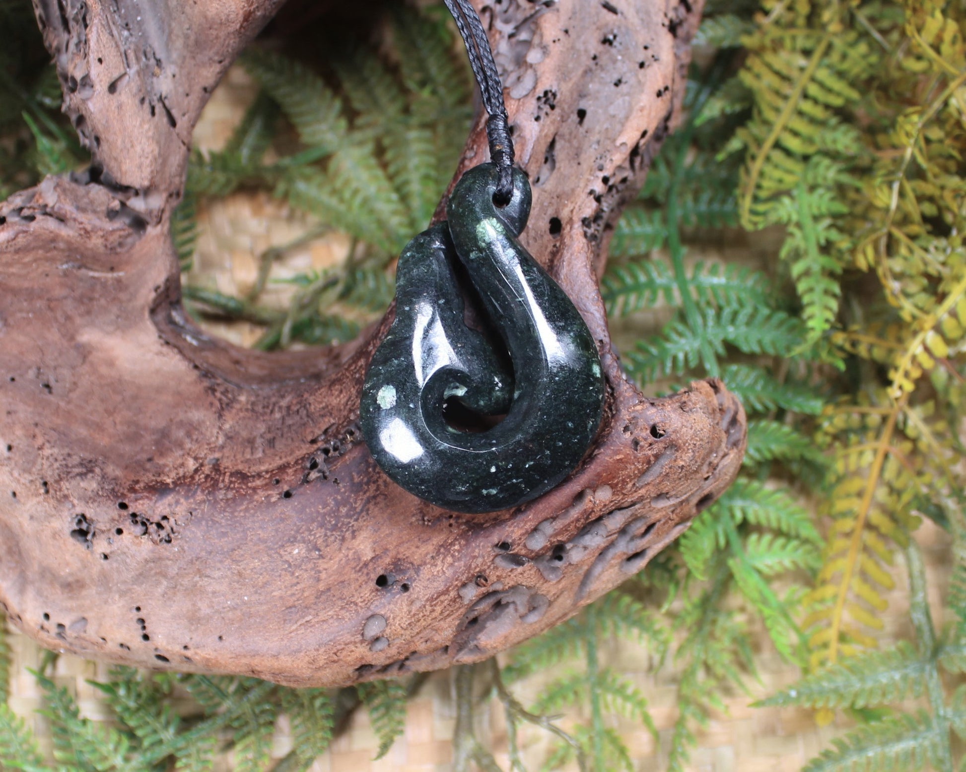 Whale Tail carved from NZ Serpentine