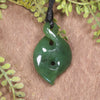 Koru Twist carved from Hapopo Pounamu - NZ Greenstone