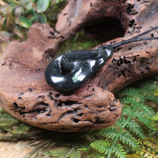 Whale Tail carved from NZ Serpentine