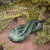 Twist or Pikorua carved from Rimu Pounamu - NZ Greenstone