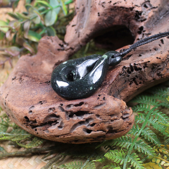 Whale Tail carved from NZ Serpentine