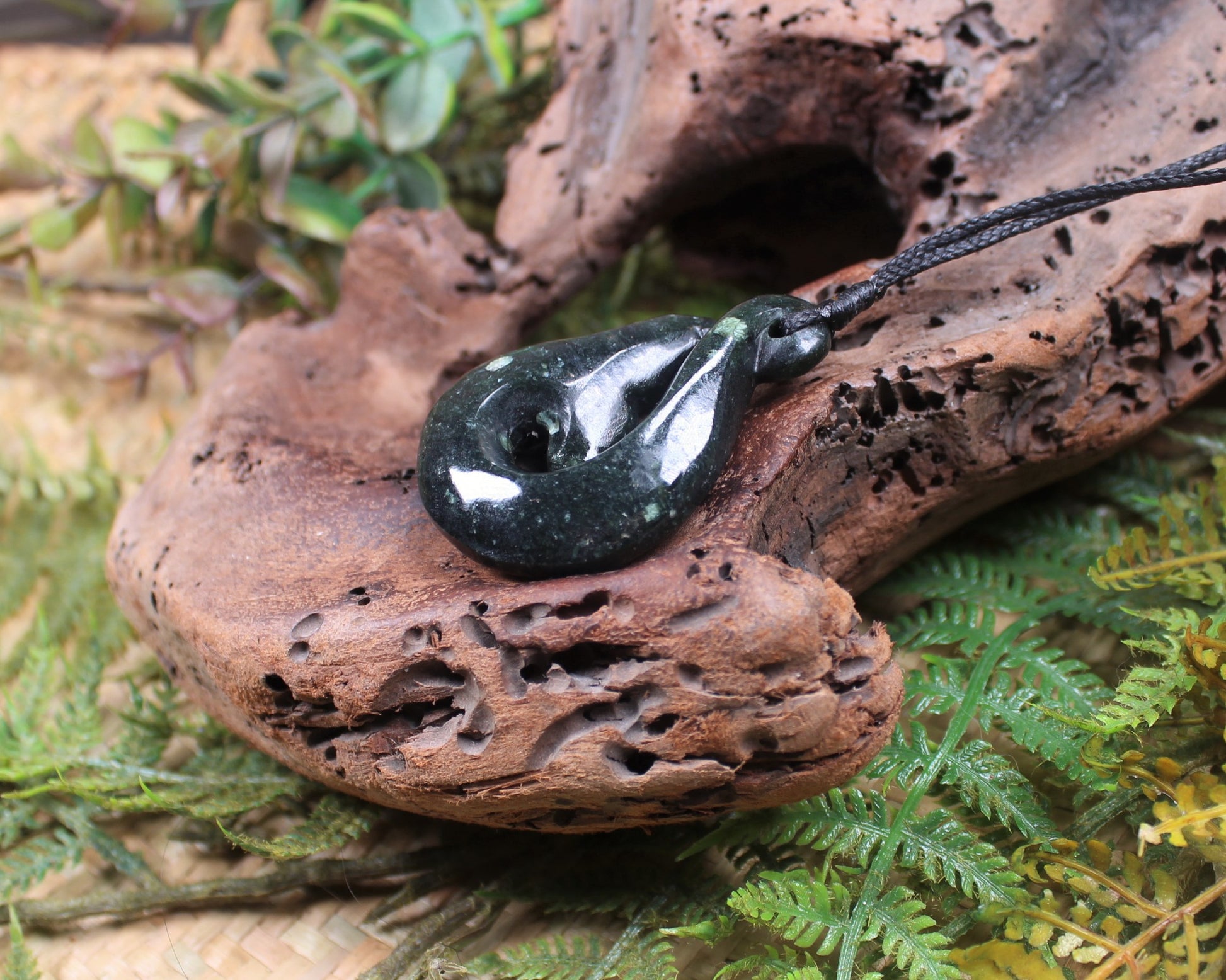 Whale Tail carved from NZ Serpentine