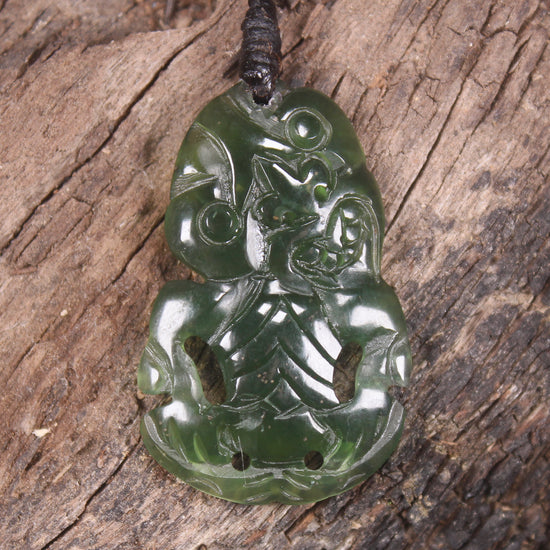 Hapopo Pounamu Hei Tiki - NZ Greenstone