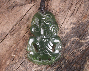 Hapopo Pounamu Hei Tiki - NZ Greenstone