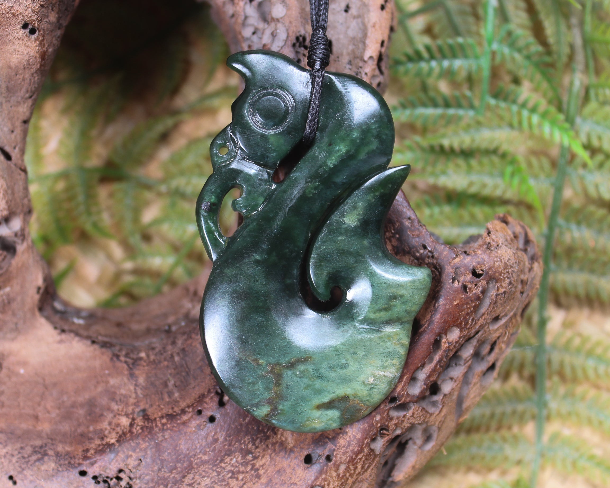 Manaia carved from Kawakawa Pounamu - NZ Greenstone