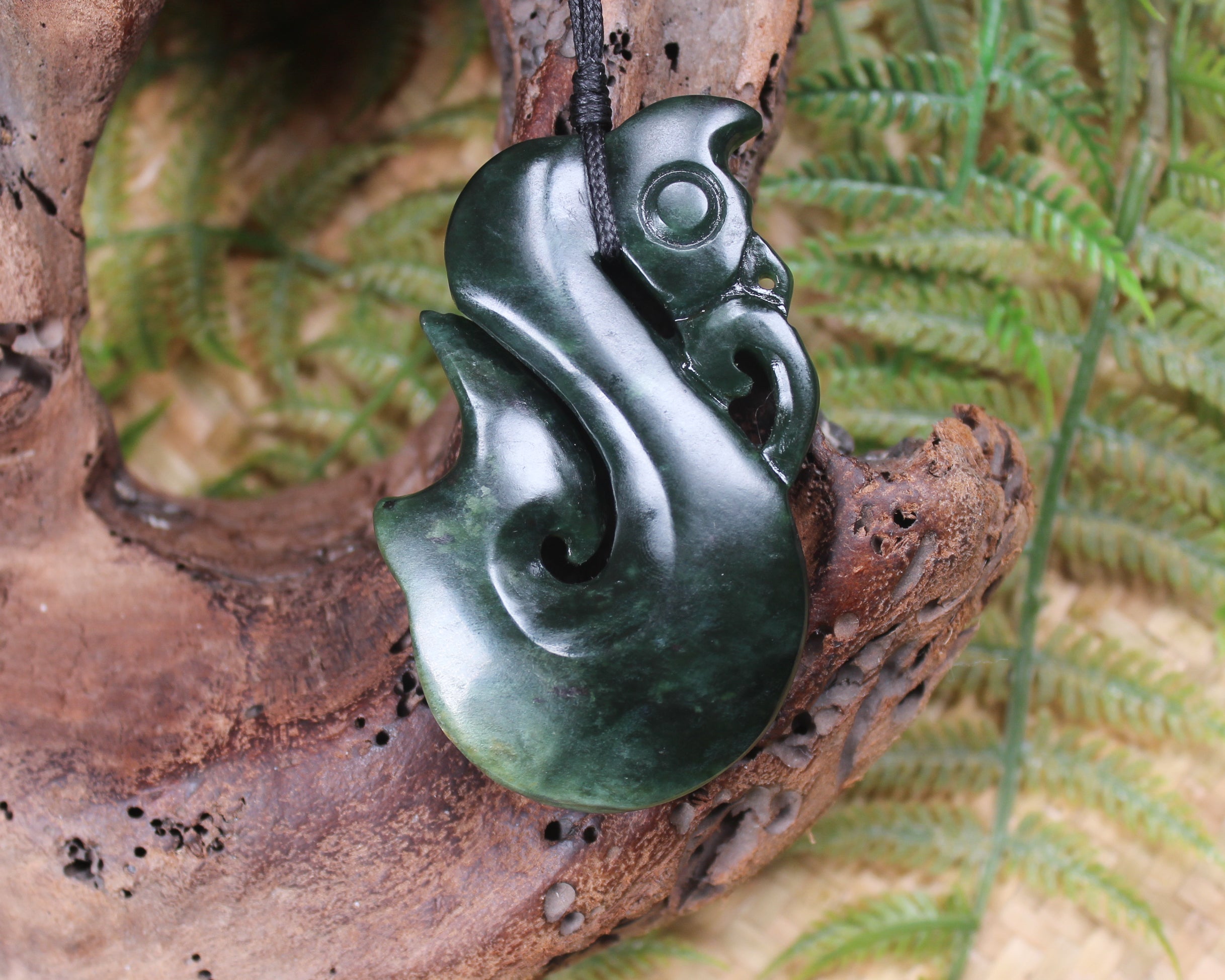 Manaia carved from Kawakawa Pounamu - NZ Greenstone