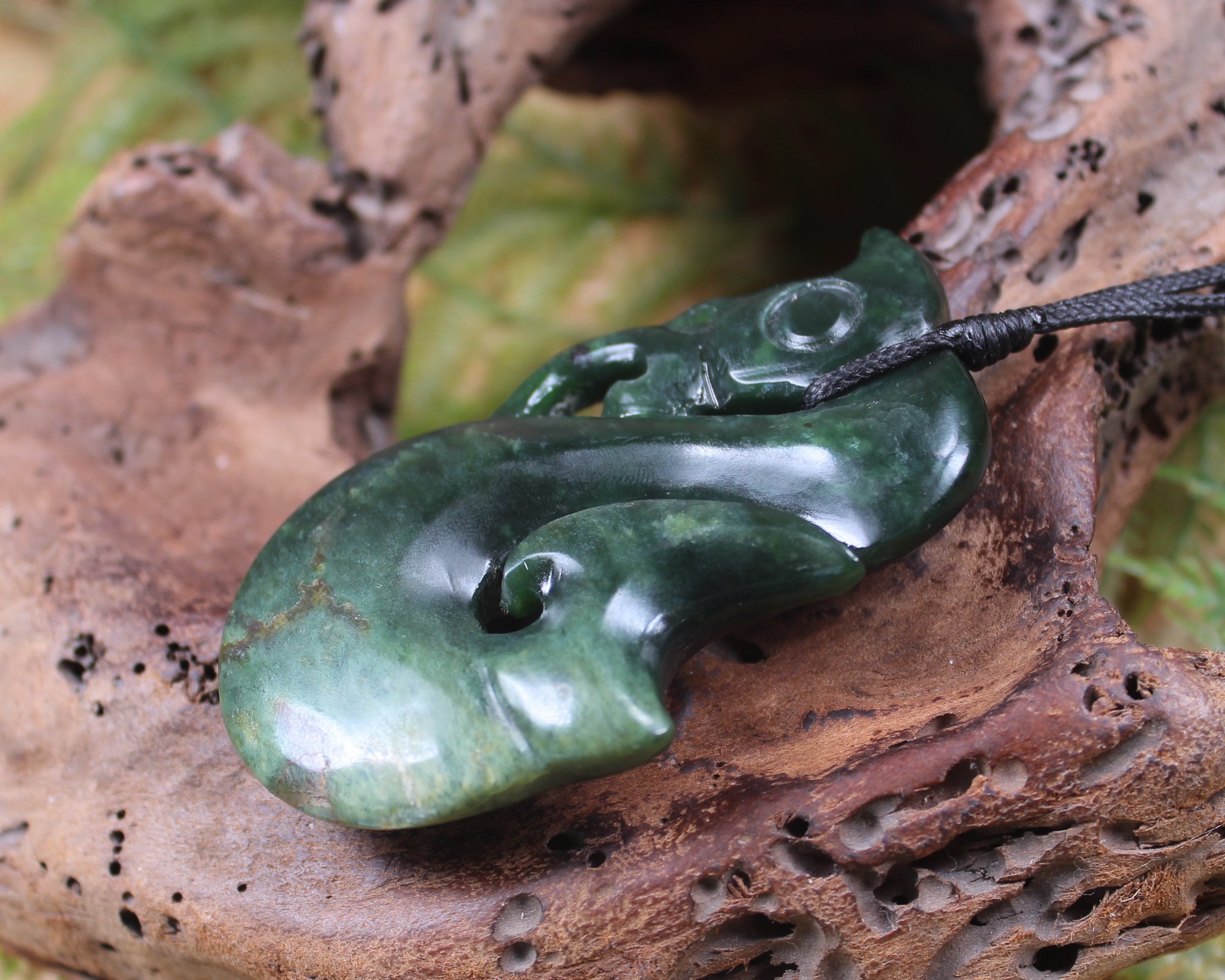 Manaia carved from Kawakawa Pounamu - NZ Greenstone