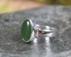 Sterling Silver Kawakawa Pounamu Ring - NZ Greenstone