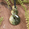 Twist or Pikorua carved from Flower Jade Pounamu - NZ Greenstone