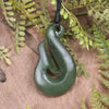 Whale Tail carved from Hapopo Pounamu - NZ Greenstone