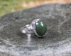 Sterling Silver Kawakawa Pounamu Ring - NZ Greenstone