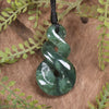 Twist carved from Kawakawa Pounamu - NZ Greenstone