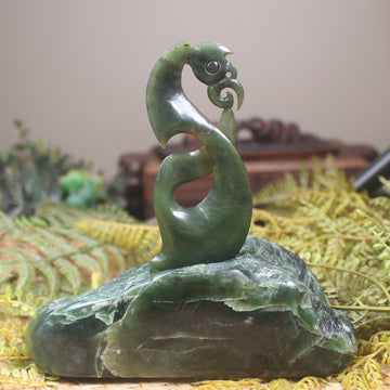 Manaia Sculpture carved from NZ Pounamu