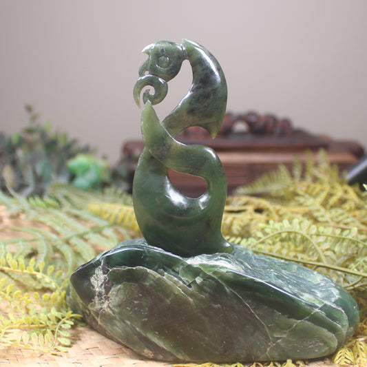 Manaia Sculpture carved from NZ Pounamu