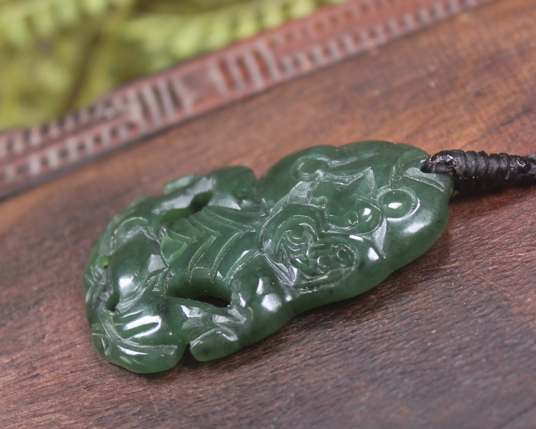 Kawakawa Pounamu Hei Tiki - NZ Greenstone