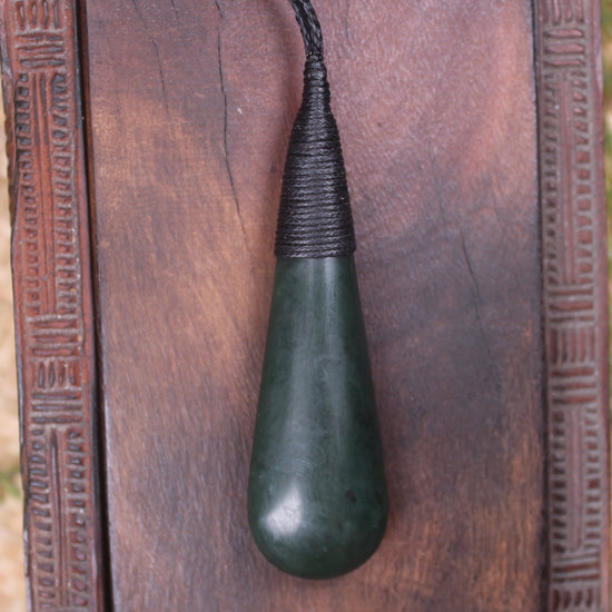 Kawakawa Pounamu Roimata Pendant - NZ Greenstone
