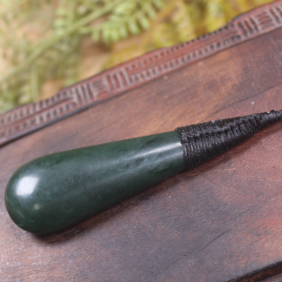 Kawakawa Pounamu Roimata Pendant - NZ Greenstone