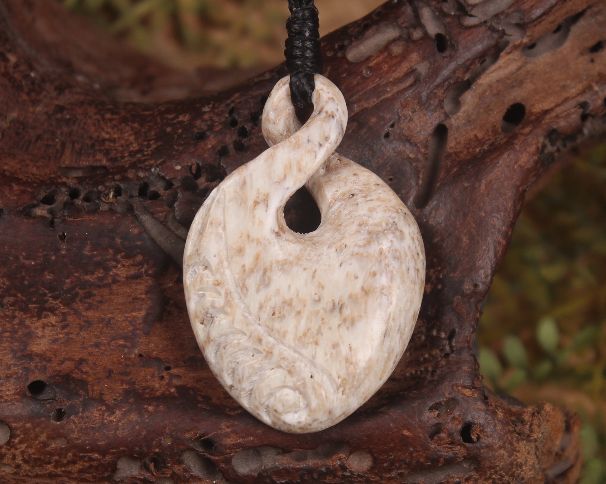 Whale Bone Twist Pendant