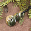 Twist carved from Rimu Pounamu - NZ Greenstone
