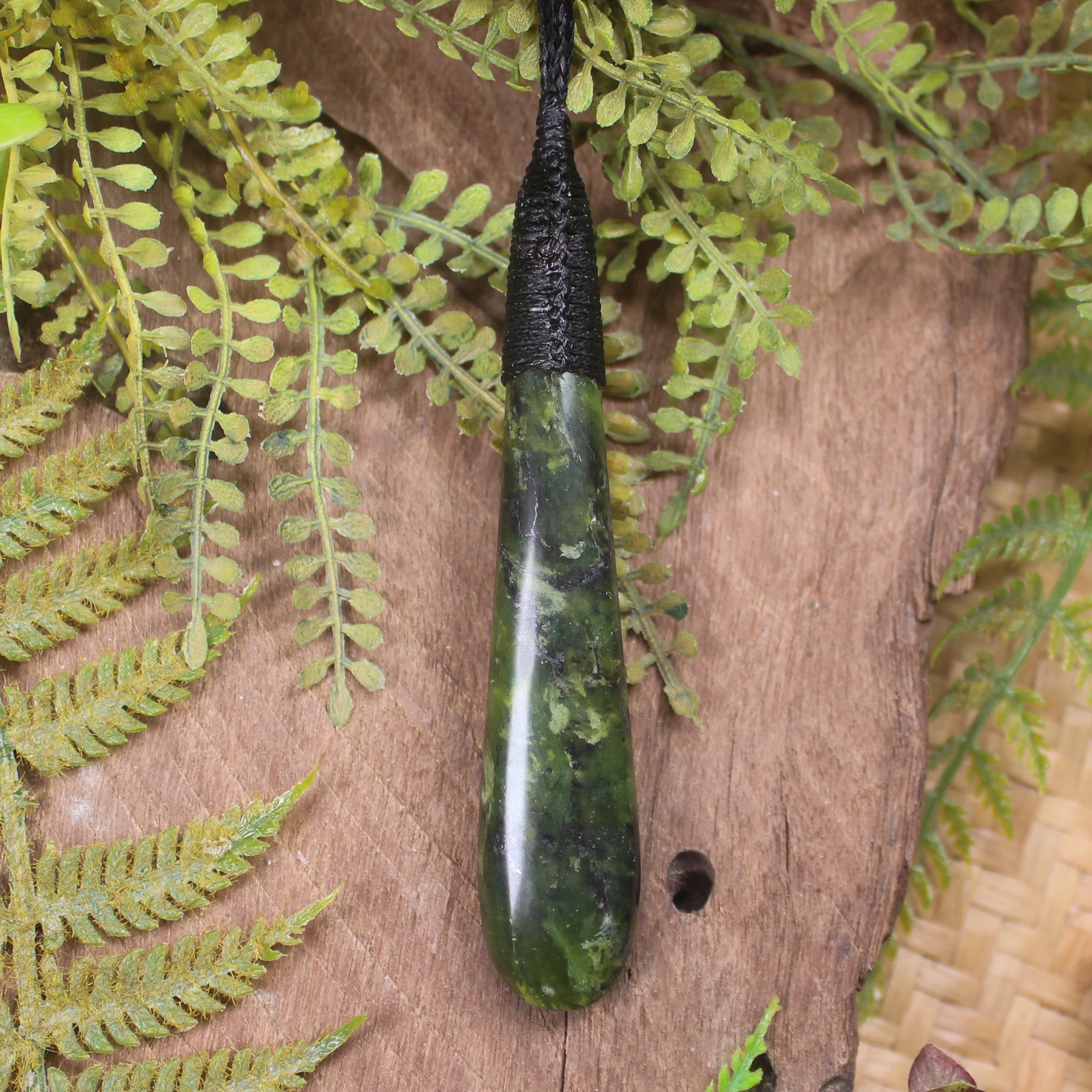 Roimata or Teardop carved from Douglas Creek Pounamu - NZ Greenstone