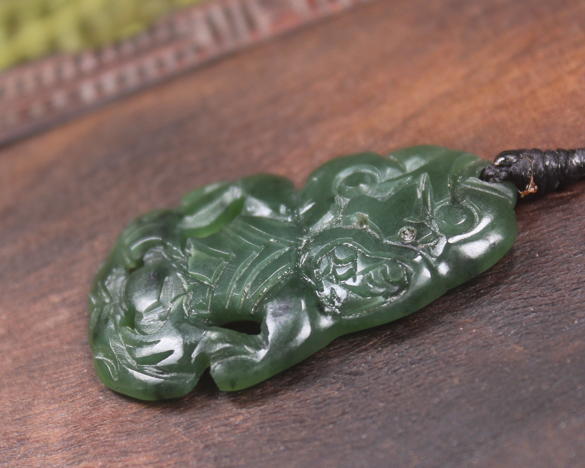 Kawakawa Pounamu Hei Tiki - NZ Greenstone