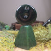 Koru sculpture carved from Kawakawa Pounamu - NZ Greenstone