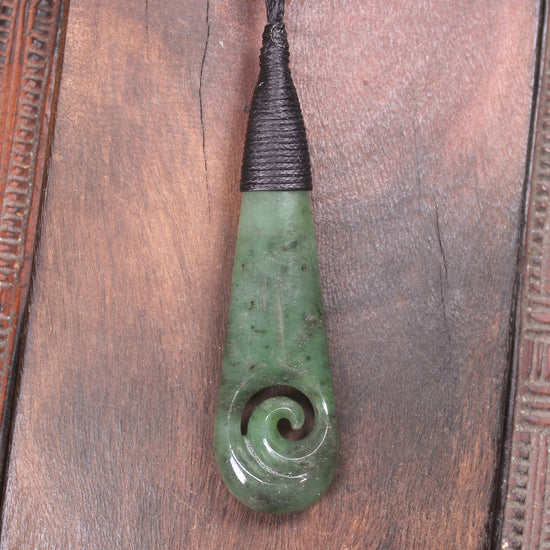 Roimata with Koru Pounamu Pendant - NZ Greenstone