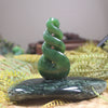 Twist Sculpture carved from Hapopo Pounamu - NZ Greenstone