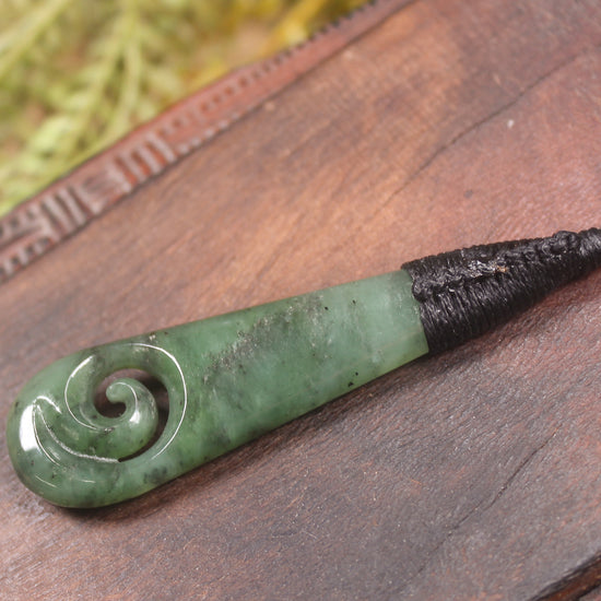 Roimata with Koru Pounamu Pendant - NZ Greenstone
